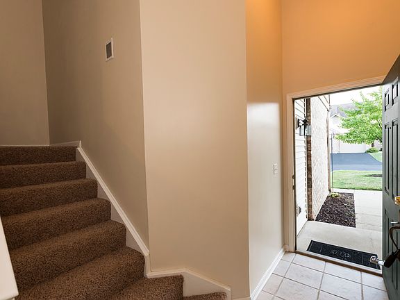 front door and stairs 