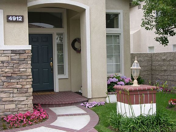 Inviting Stone/Brick Entrance