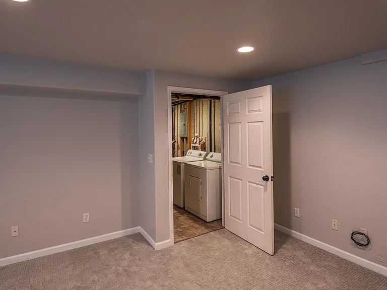 Provided washer/dryer in basement