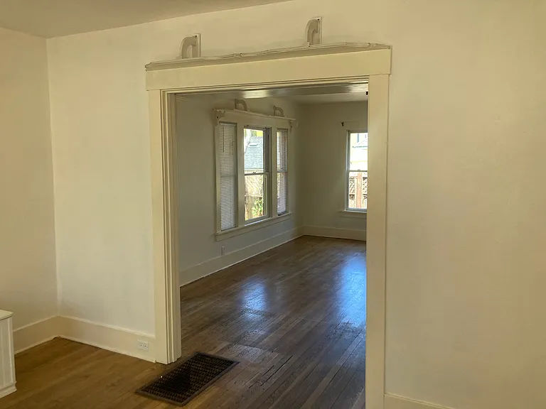 View from dining room to living room