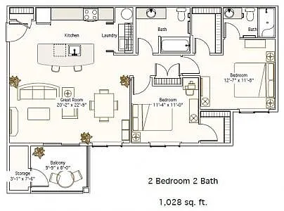 Floor plan 2X2