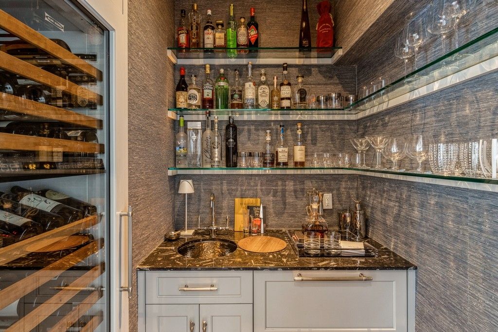  Wet Bar off Kitchen with Wine Storage