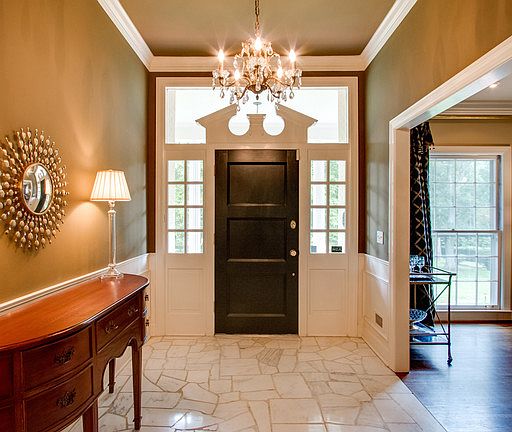 Marble entry foyer.