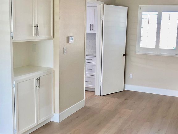 Dining room with built in cabinet