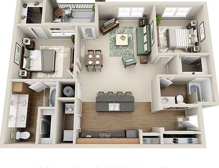 2 Bedroom | 2 Bath | 1176 SF 2 Bedroom | 2 Bath | 1176 SF