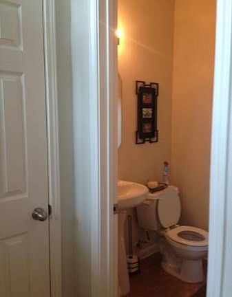 1/2 bath near stairs
