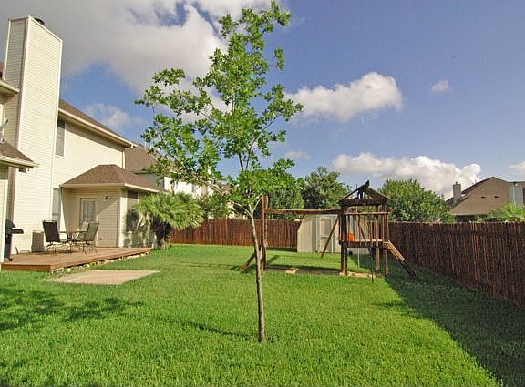 Large private backyard
