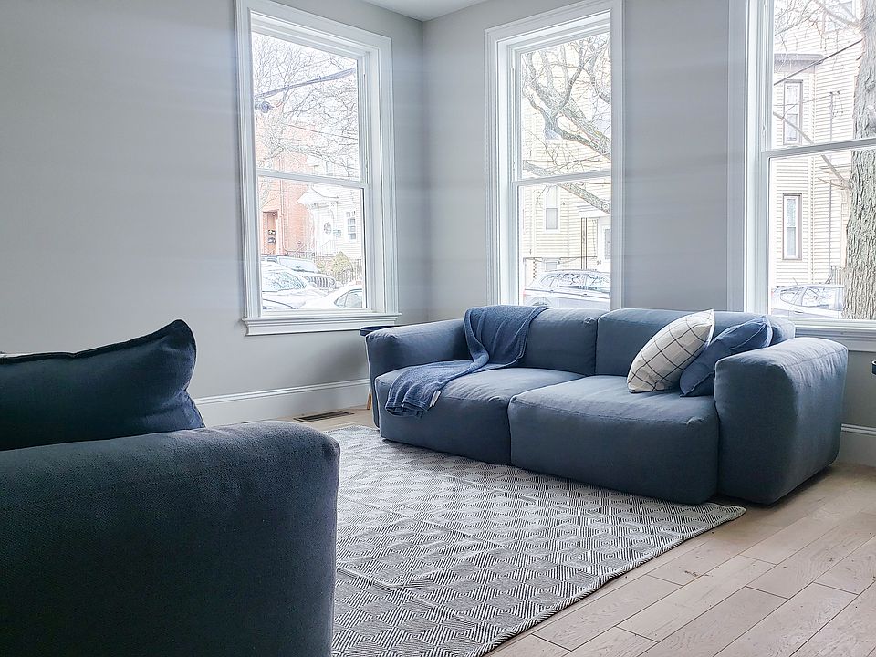 hay sofas, large windows, a lots of lights;