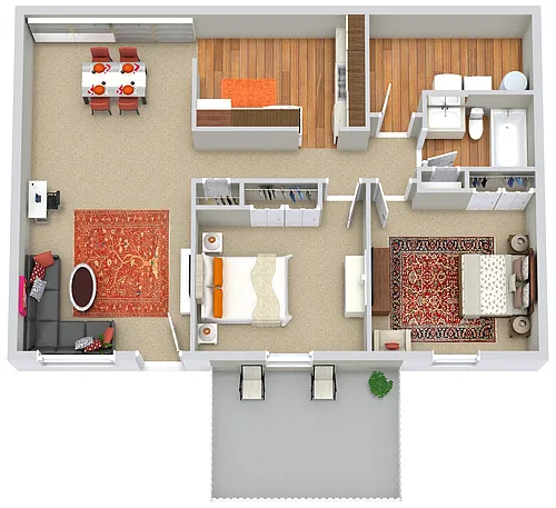 Floor plan 2 BED | 1 BATH