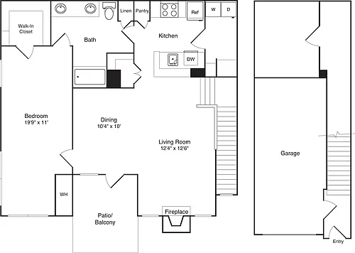 Floor plan Fredericksburg with Garage