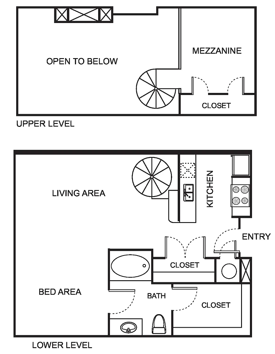Floor plan S8-AB Studio Loft