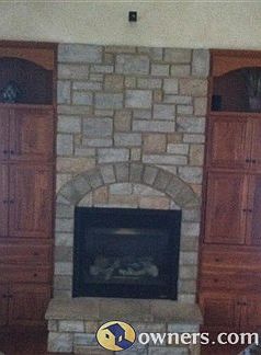 Gas fireplace in great room