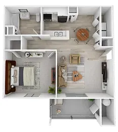 Floor plan 1x1bRwd