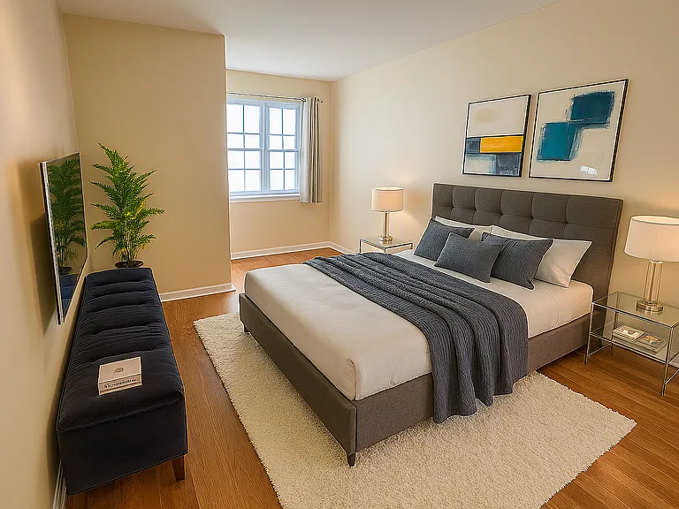 Primary Bedroom with walk-in closet and en-suite full bath