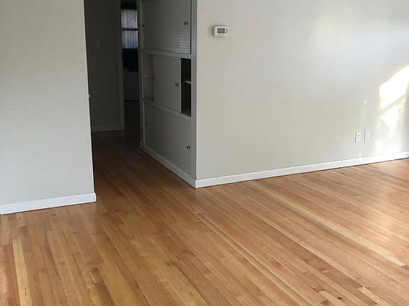 Hardwood floors in living room.