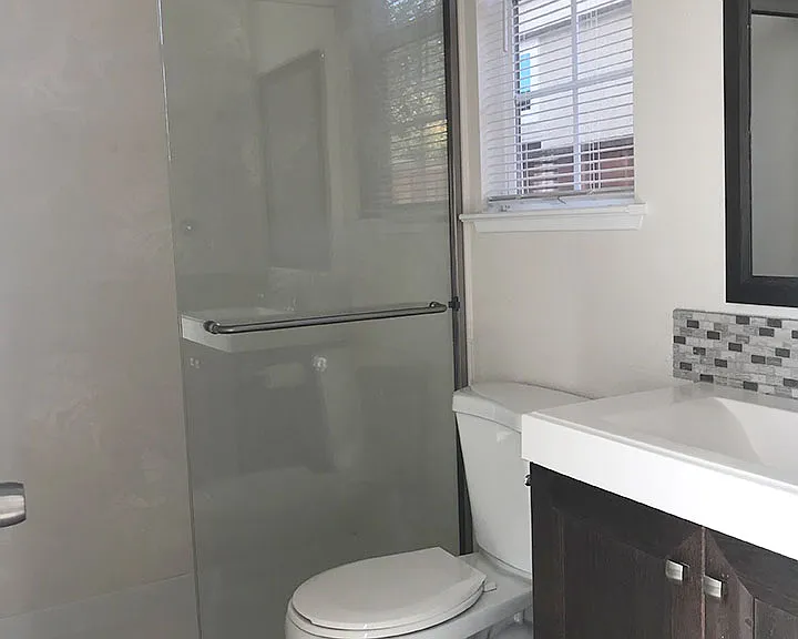 Downstairs, junior master bathroom