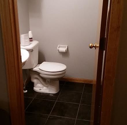 half bath off kitchen
