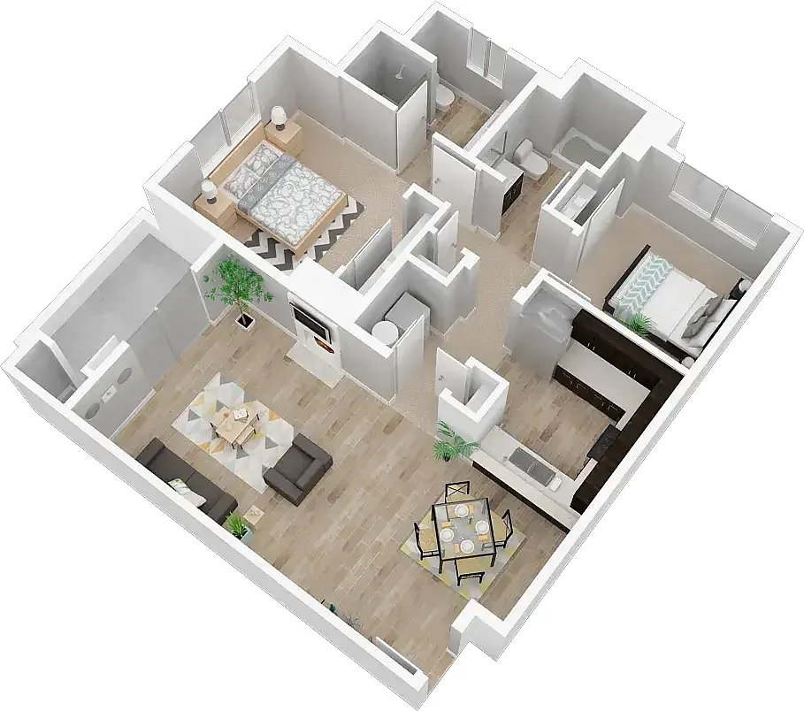 Floor plan 2X2 C