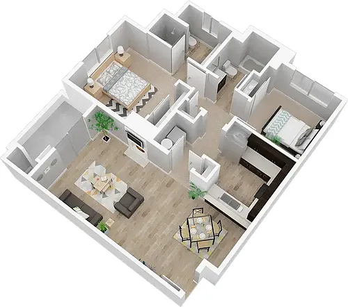 Floor plan 2X2 C