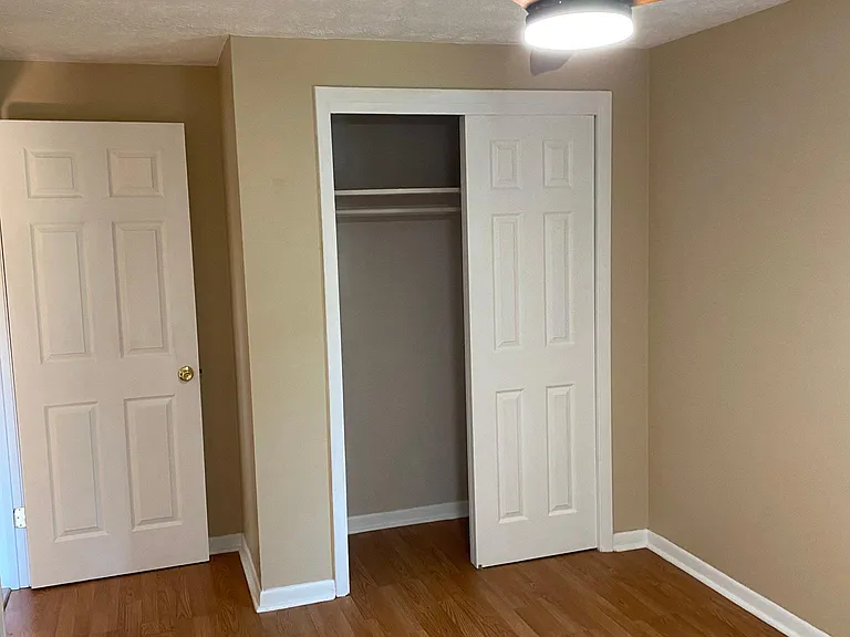 Closet space in 2nd bedroom