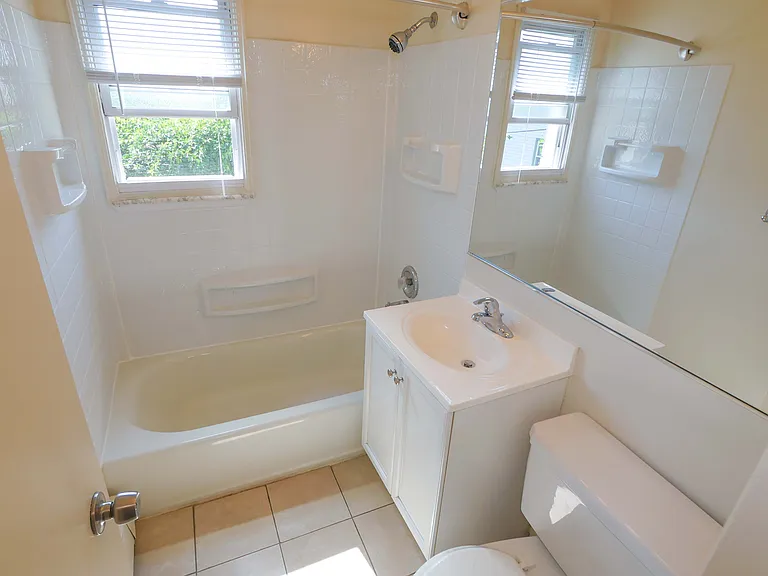 Bathroom for Hackensack New Jersey apartment with free parking