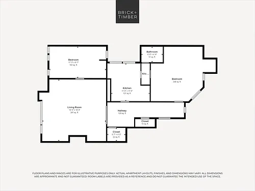 Floor plan 2 Bed 1 Bath