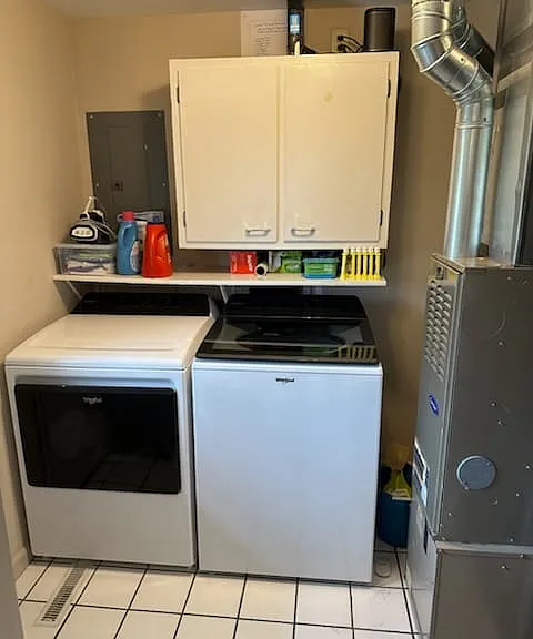 Laundry hook-ups & back door (off of kitchen)