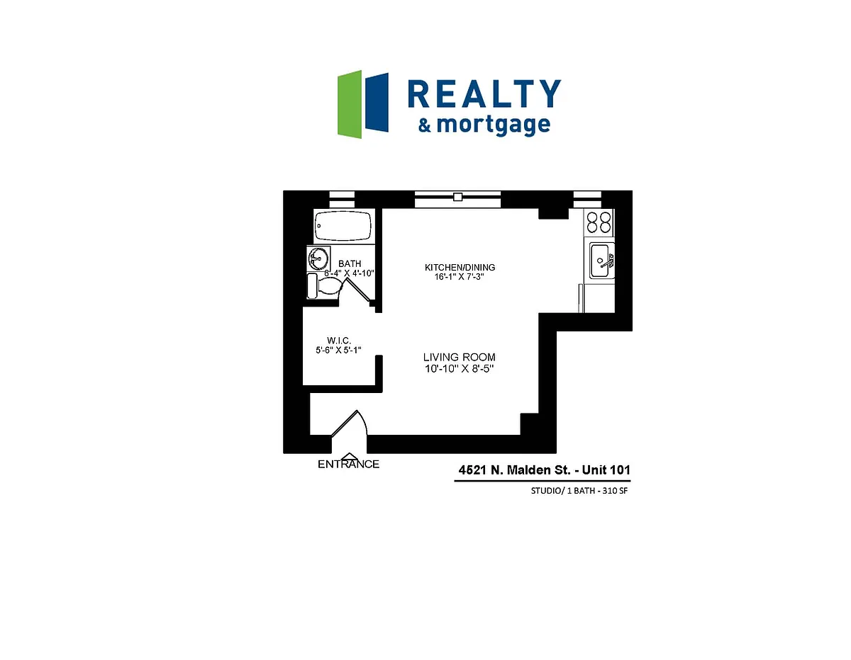 Floor plan Studio 101