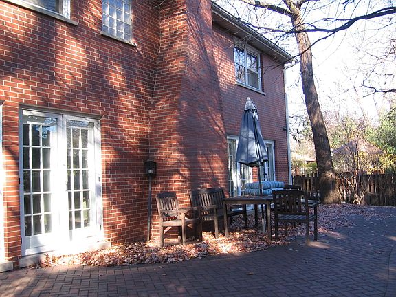 french doors/brick patio