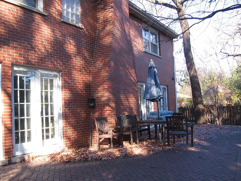 french doors/brick patio