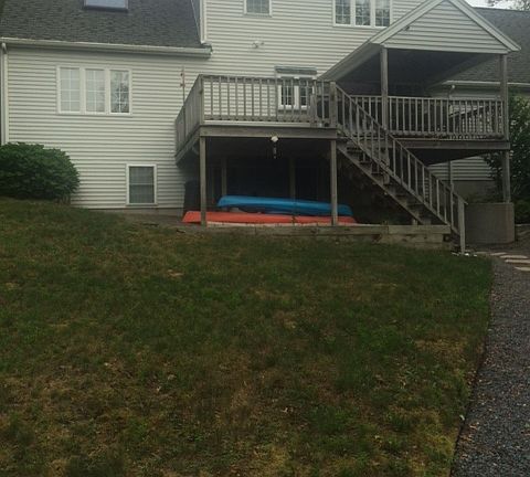 Deck, partially covered