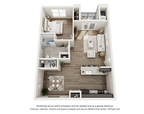 Floor plan 1 Bedroom