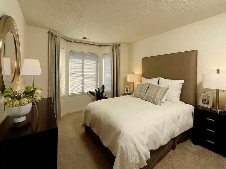 Classic Package II bedroom with carpeted flooring
