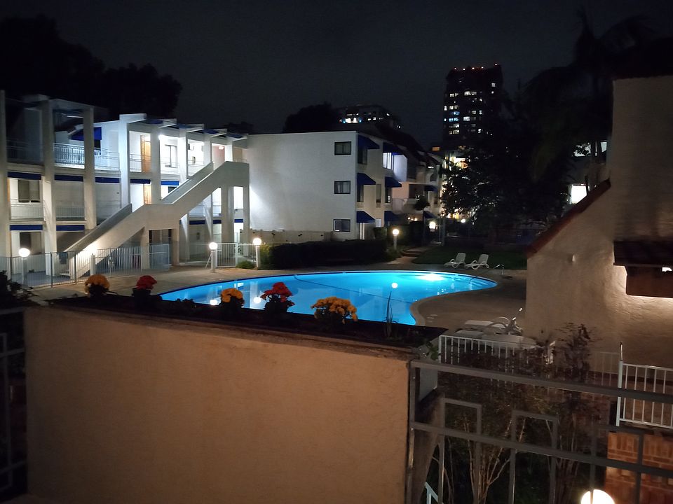 2D's balcony at night.