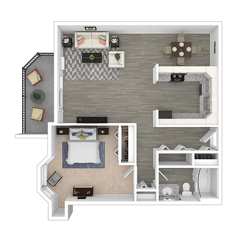 Floor plan 1 Bed 1 Bath