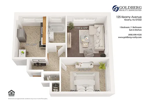 Floor plan 1 Bedroom Deluxe