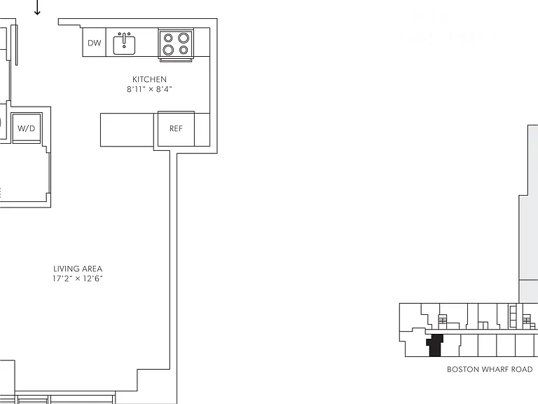 Watermark Seaport - E20 - 1 Beds - 1 Baths - 427 Sq. ft.