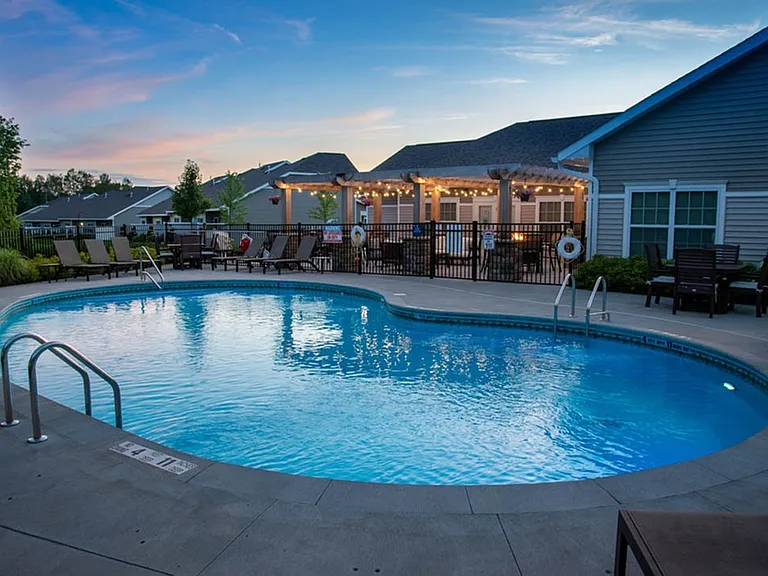A peaceful retreat as day turns to evening.