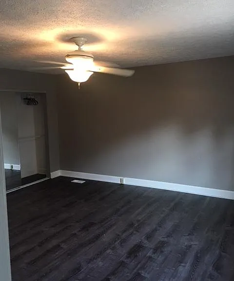 Master bedroom is spacious with large double closet. All bedrooms have ceiling fans!