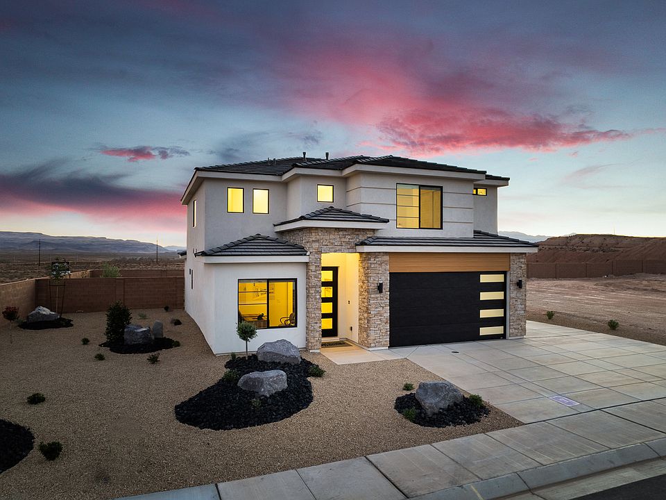 Modern Two-Story Model Home at Sunset White Trails by Ence Homes St. George Utah