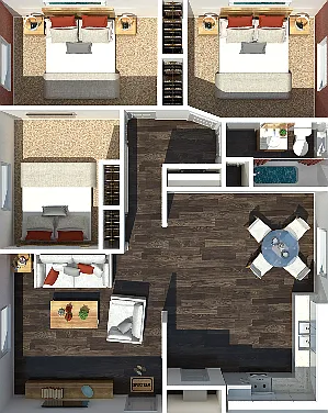 3 Bedroom 3 Bedroom