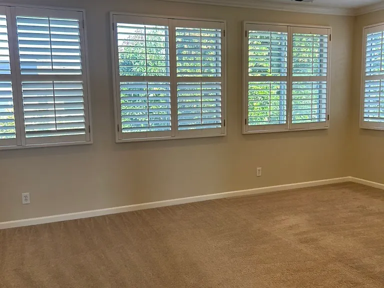 Spacious master bedroom, freshly painted interiors
