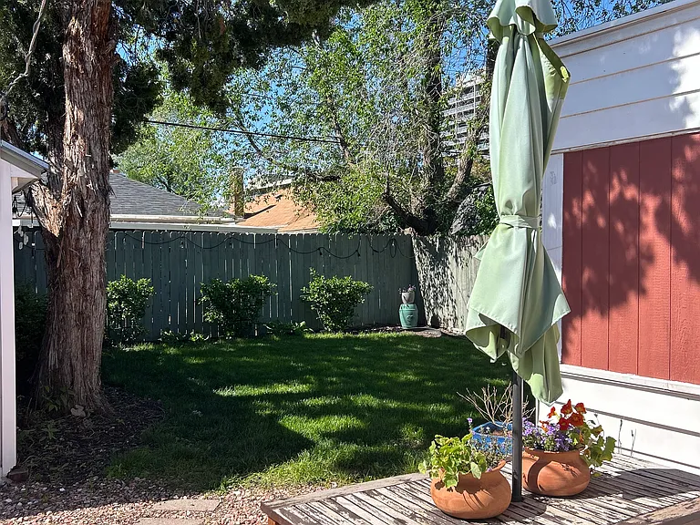 Back garden and seating area