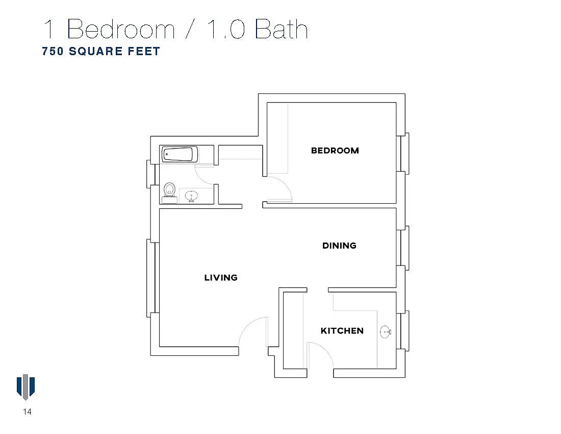 Floor plan 1 Bedroom
