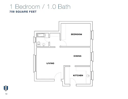 Floor plan 1 Bedroom