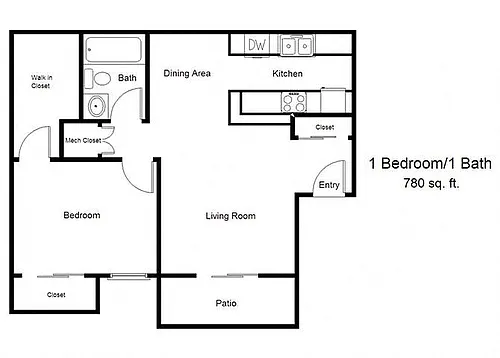 Floor plan One Bedroom