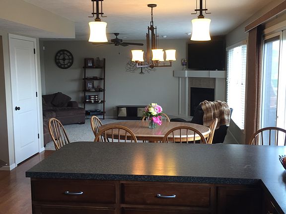 Kitchen looking on to Living