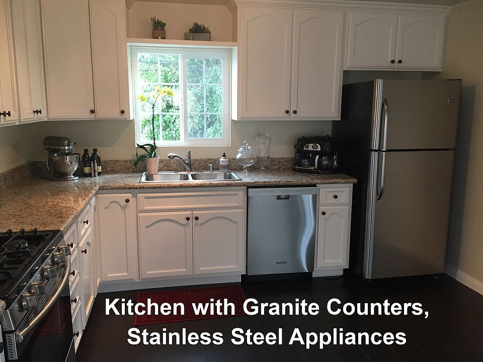 Granite counters and stainless steel appliances