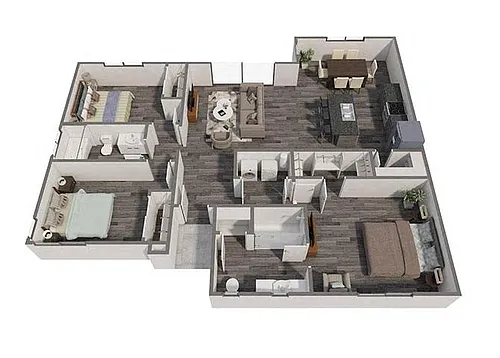 Floor plan 3 Bed 2 Bath