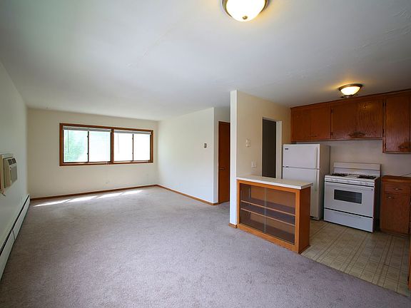 Living room and dining room